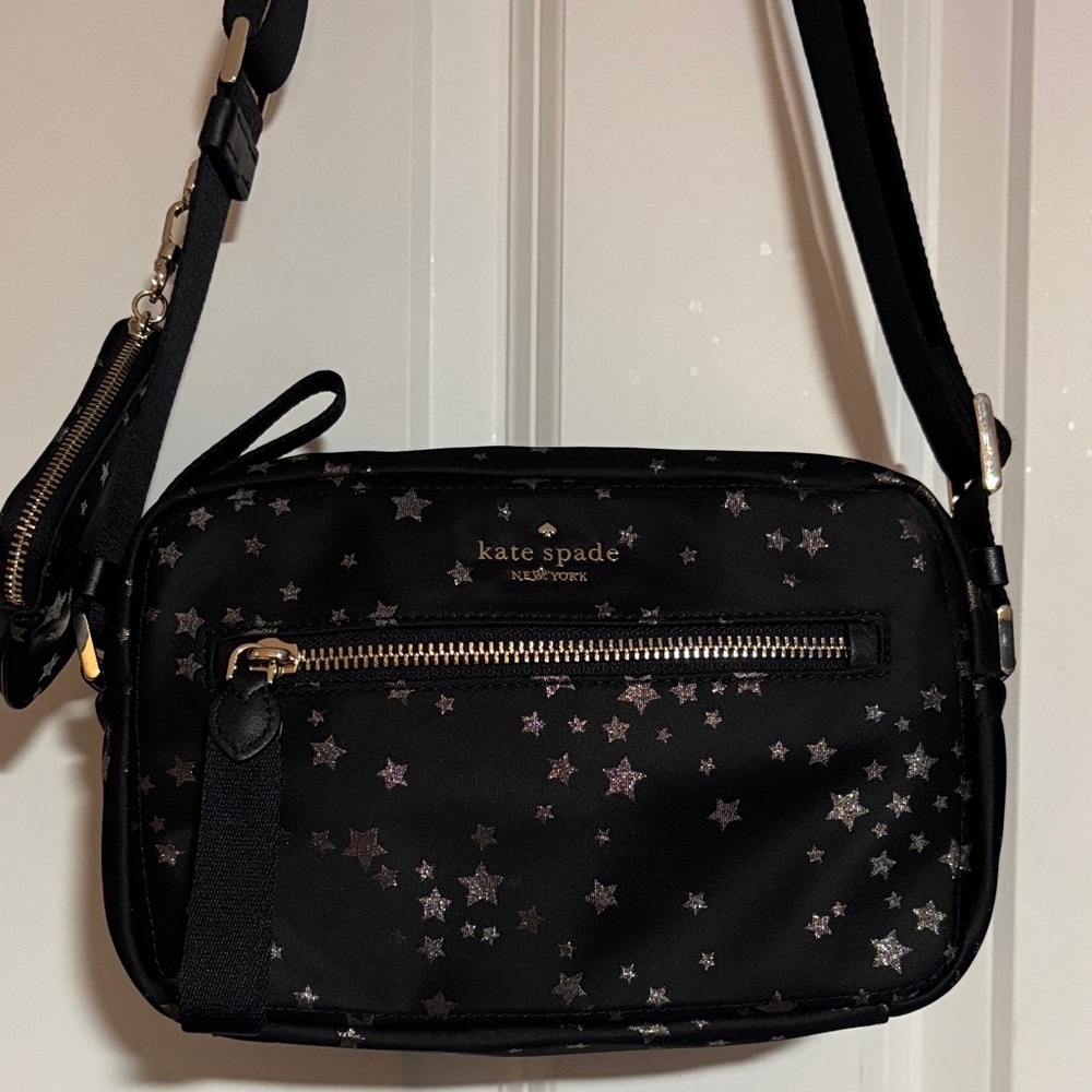 Kate Spade Black Nylon Starry Crossbody Bag
